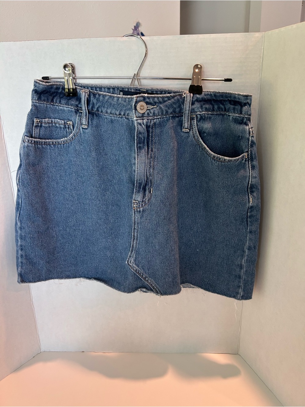 Hollister Medium Blue Denim Mini Skirt